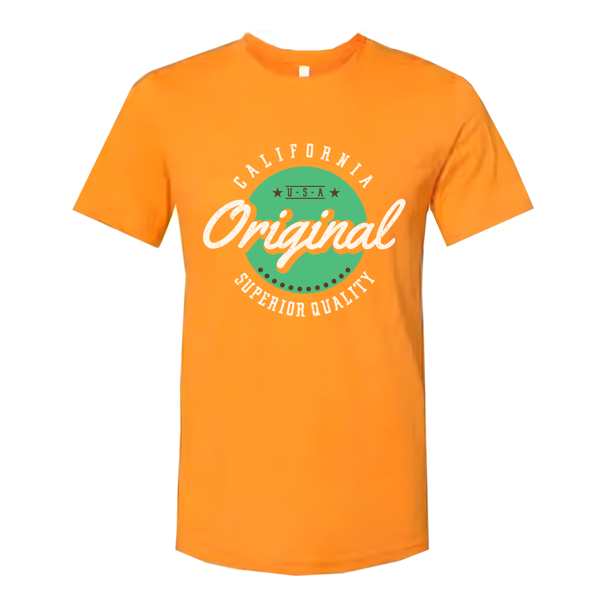 California Original Unisex Graphic T Shirt With Green Circular Badge And Superior Quality