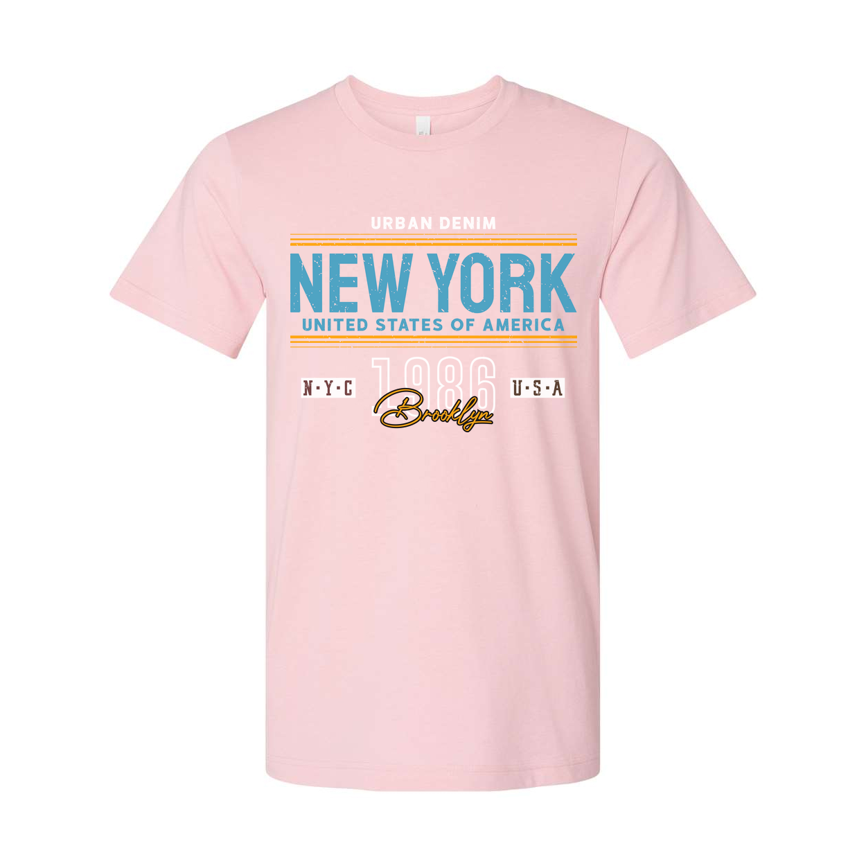New York City Graphic T Shirt Urban Denim Brooklyn USA Unisex Short Sleeve
