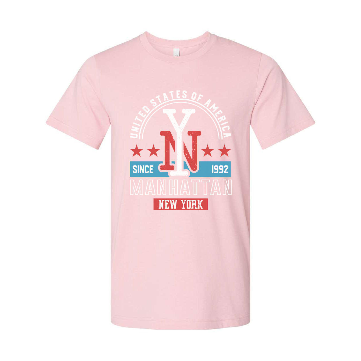 New York Manhattan Graphic Tee Unisex T Shirt With City Emblem Since 1992 USA