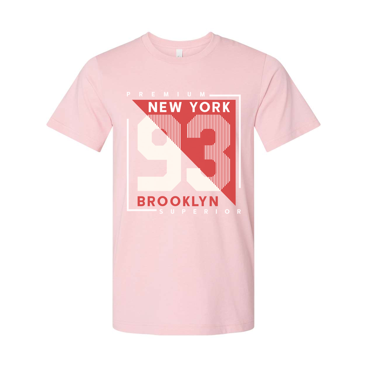 Premium New York 93 Graphic T Shirt With Brooklyn Superior Text Unisex Short Sleeve Cotton