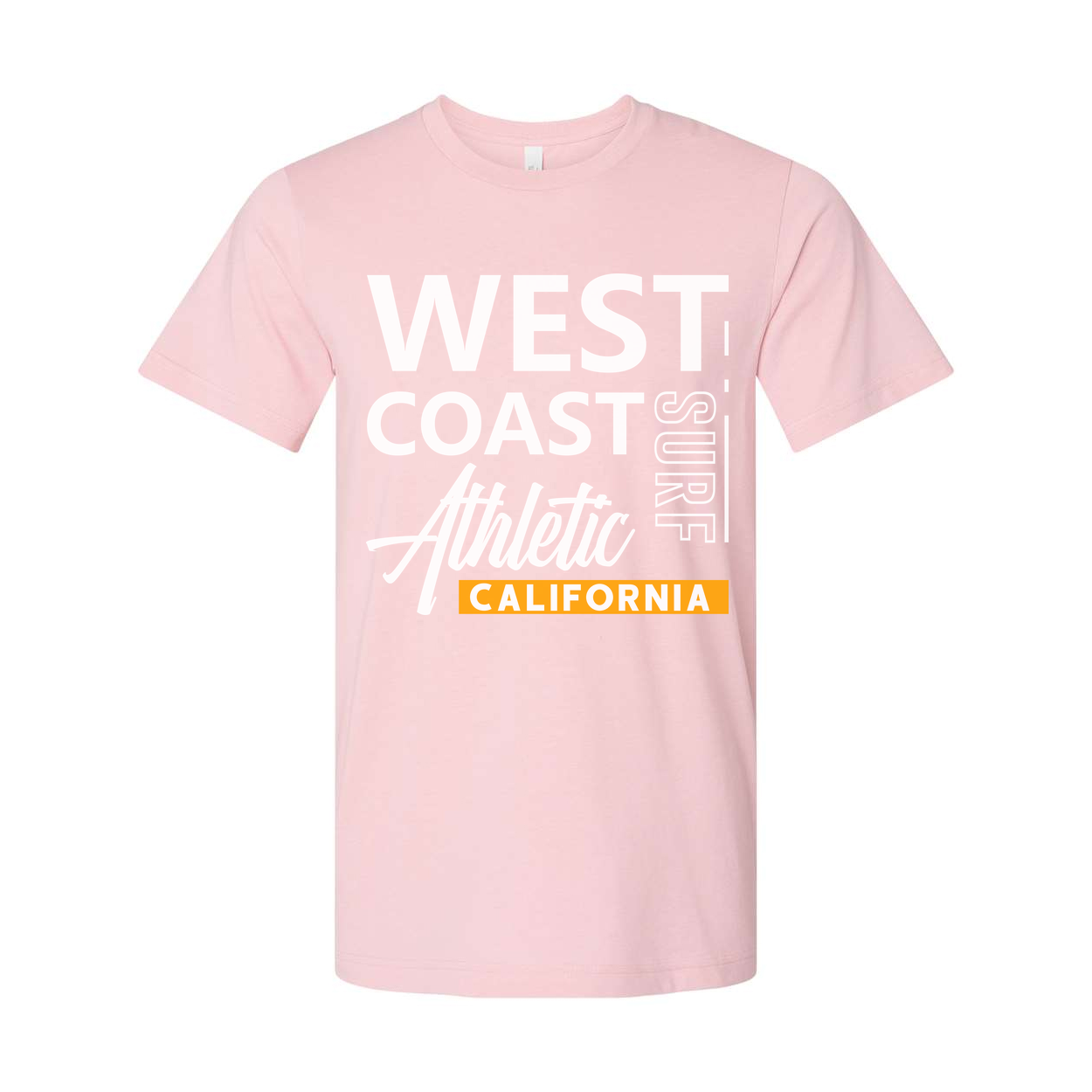 West Coast Surf Graphic T Shirt California Athletic Unisex Tee Short Sleeve