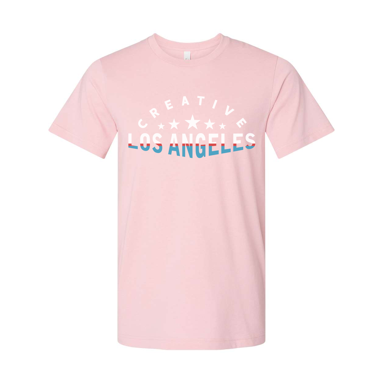 Creative Los Angeles Unisex Graphic T Shirt With Bold Text Design And Stars Soft Cotton Everyday Wear