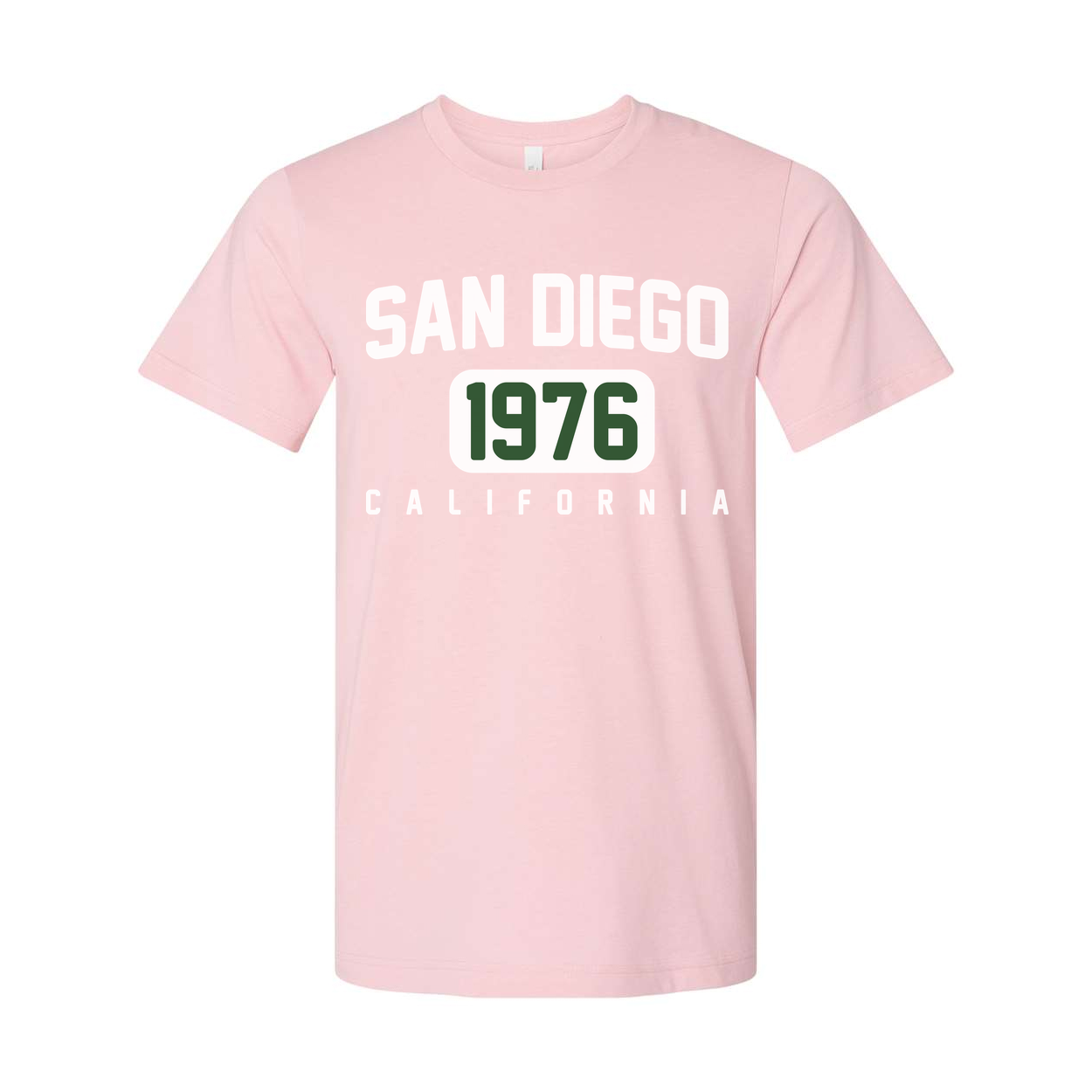 San Diego California 1976 Vintage Graphic Tee Unisex Short Sleeve Cotton T Shirt Classic