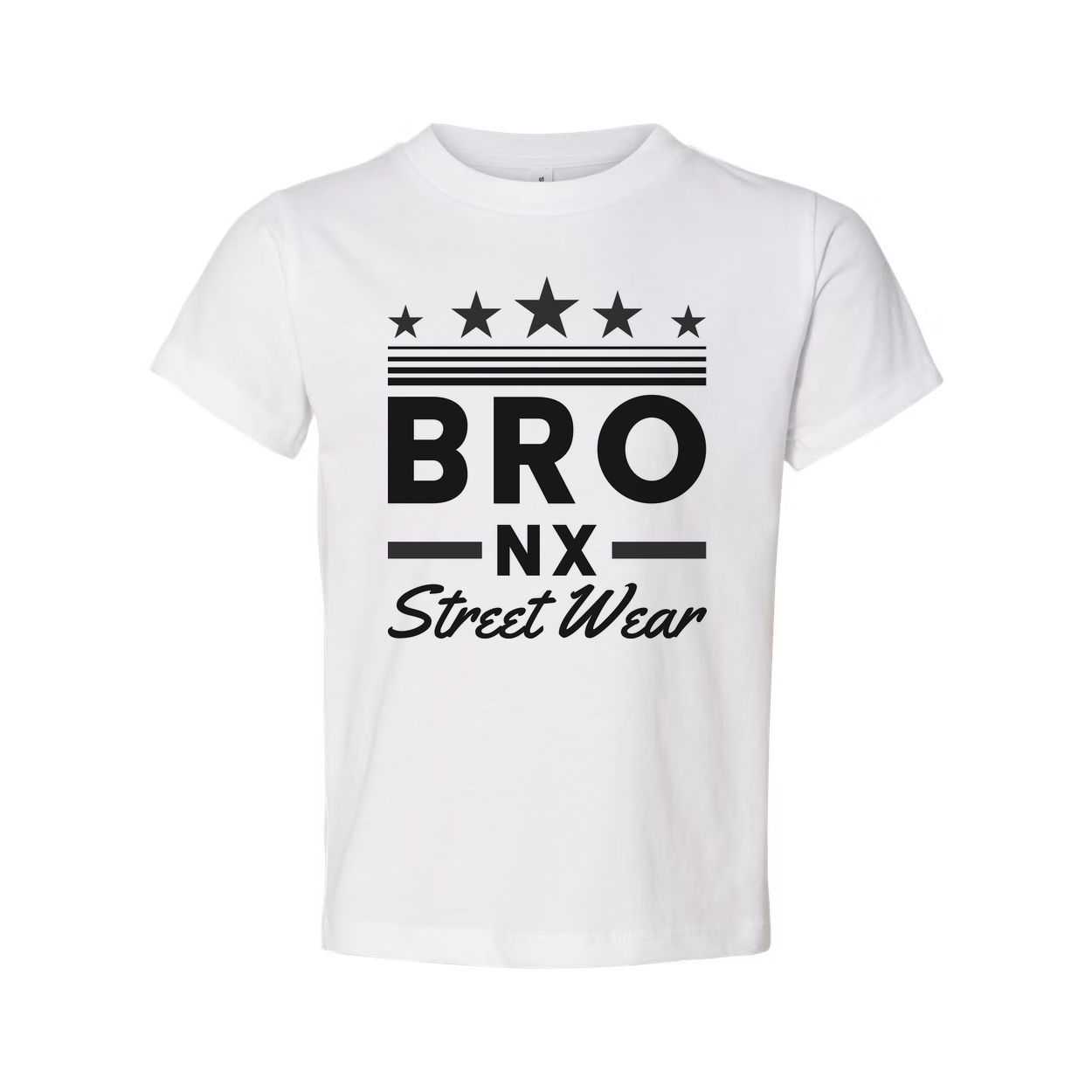 Urban Unisex Streetwear Graphic Tee With BRO NX Logo And Star Emblem For Everyday Style