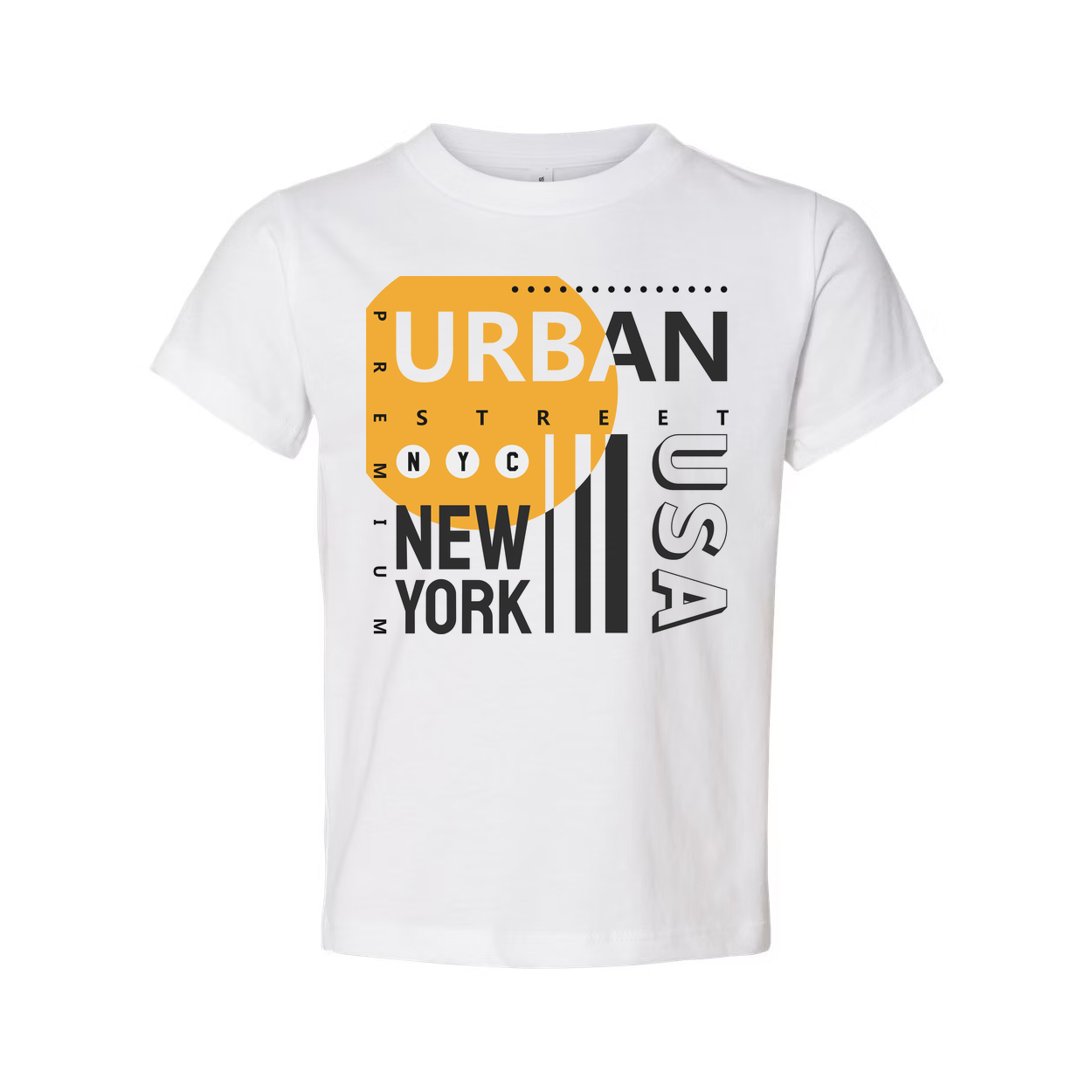 Unisex Urban Street Graphic Tee Featuring New York City Style and USA Emblem Design