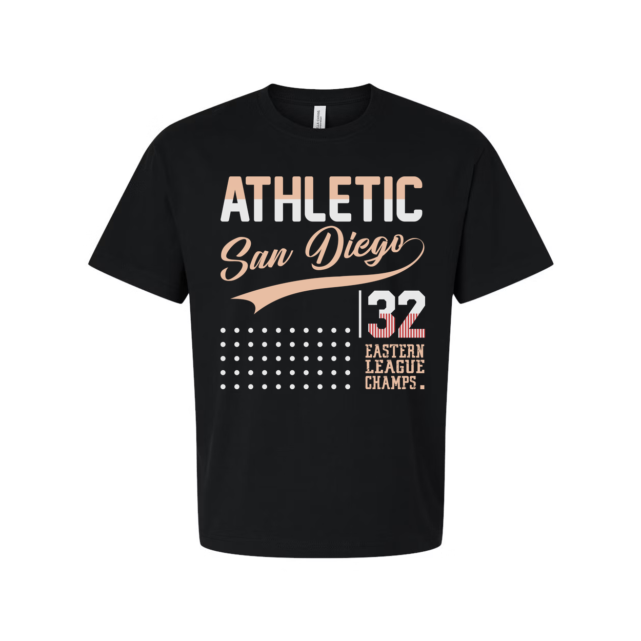 Athletic San Diego 32 Eastern League Champs Unisex Graphic Tee With Vintage Script Design