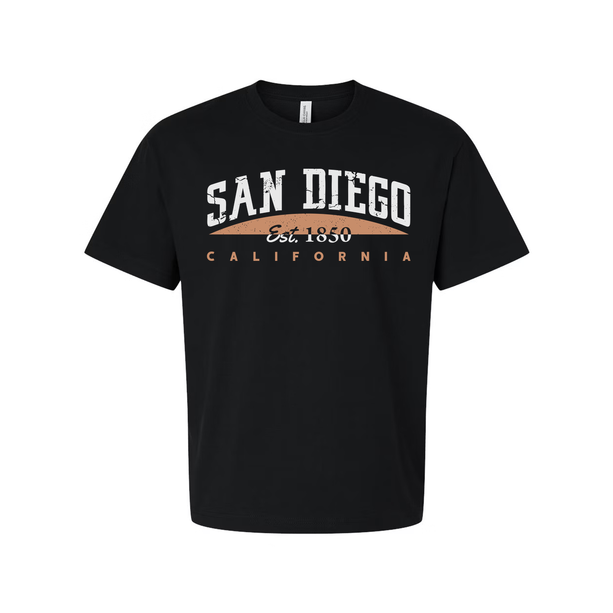 San Diego California Graphic T Shirt Est 1850 Arch Design Vintage City Theme Apparel