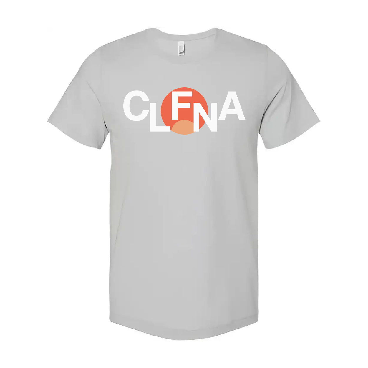 Unisex Graphic Logo T Shirt With CLFNA Circle Design in Orange Accent For Everyday Wear