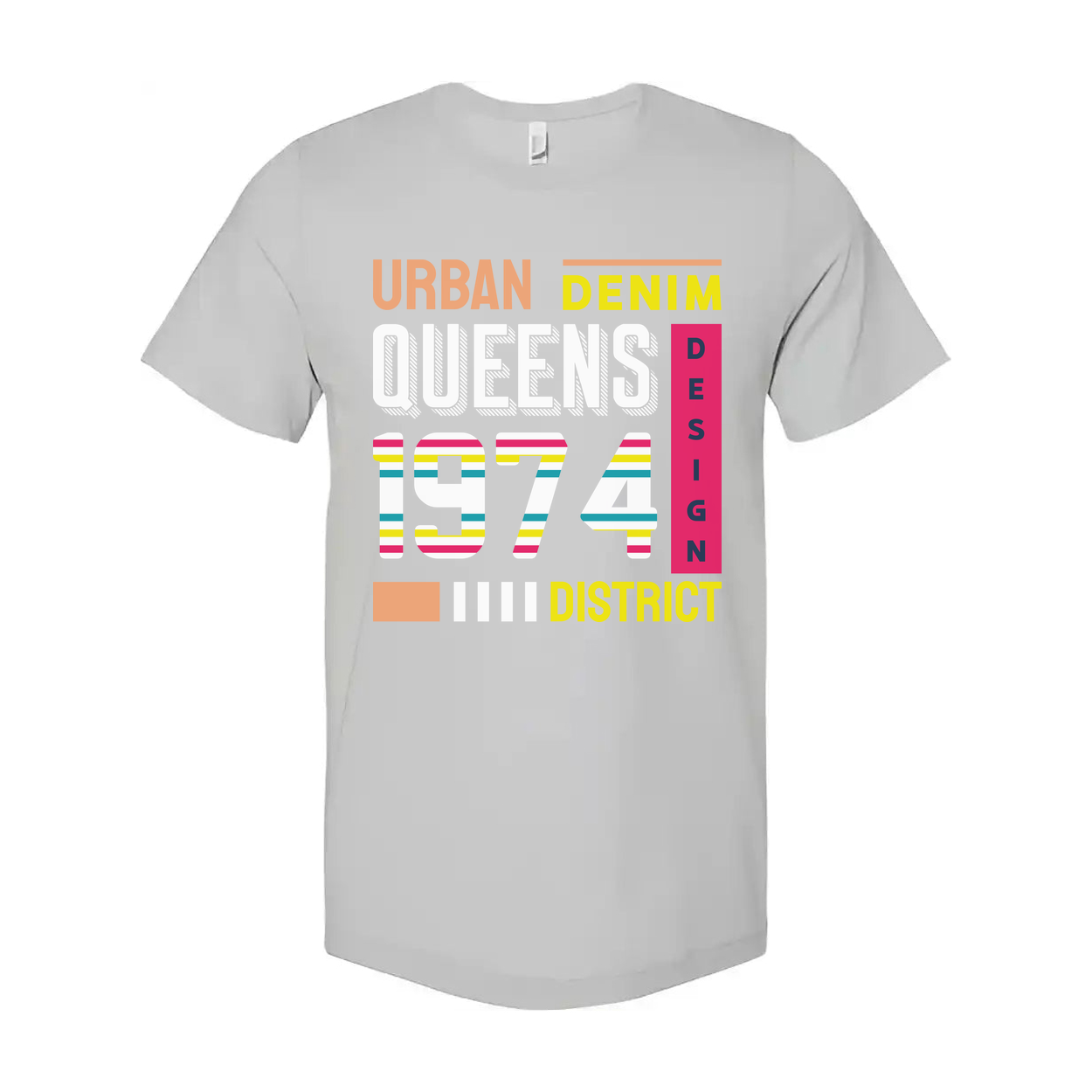 Urban Denim Queens 1974 District Design T Shirt
