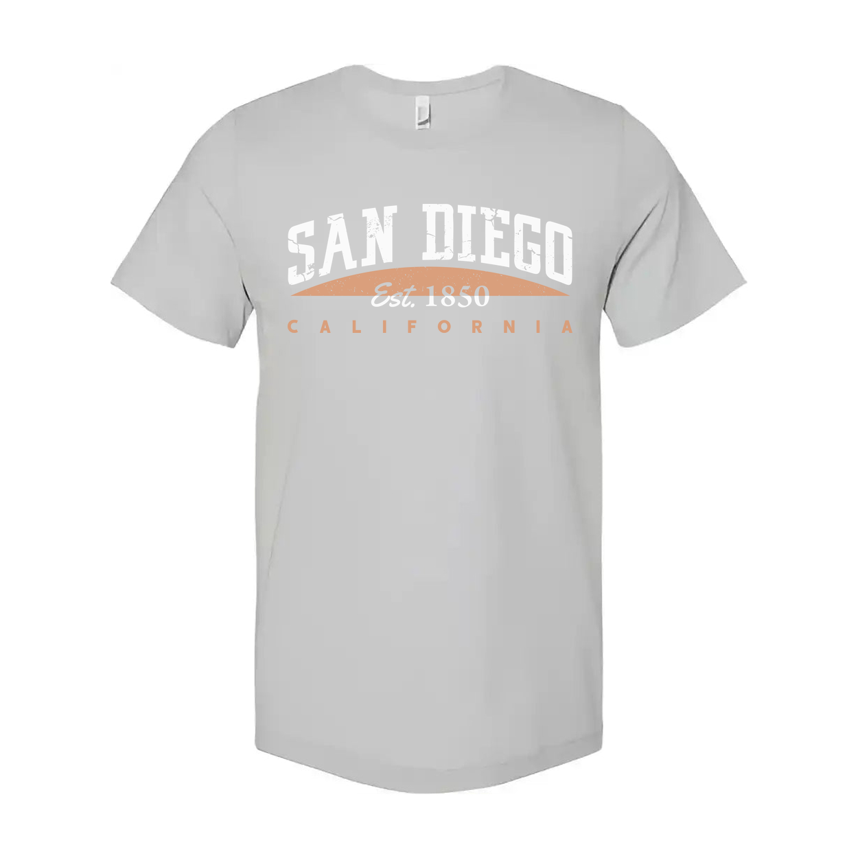 San Diego California Graphic T Shirt Est 1850 Arch Design Vintage City Theme Apparel