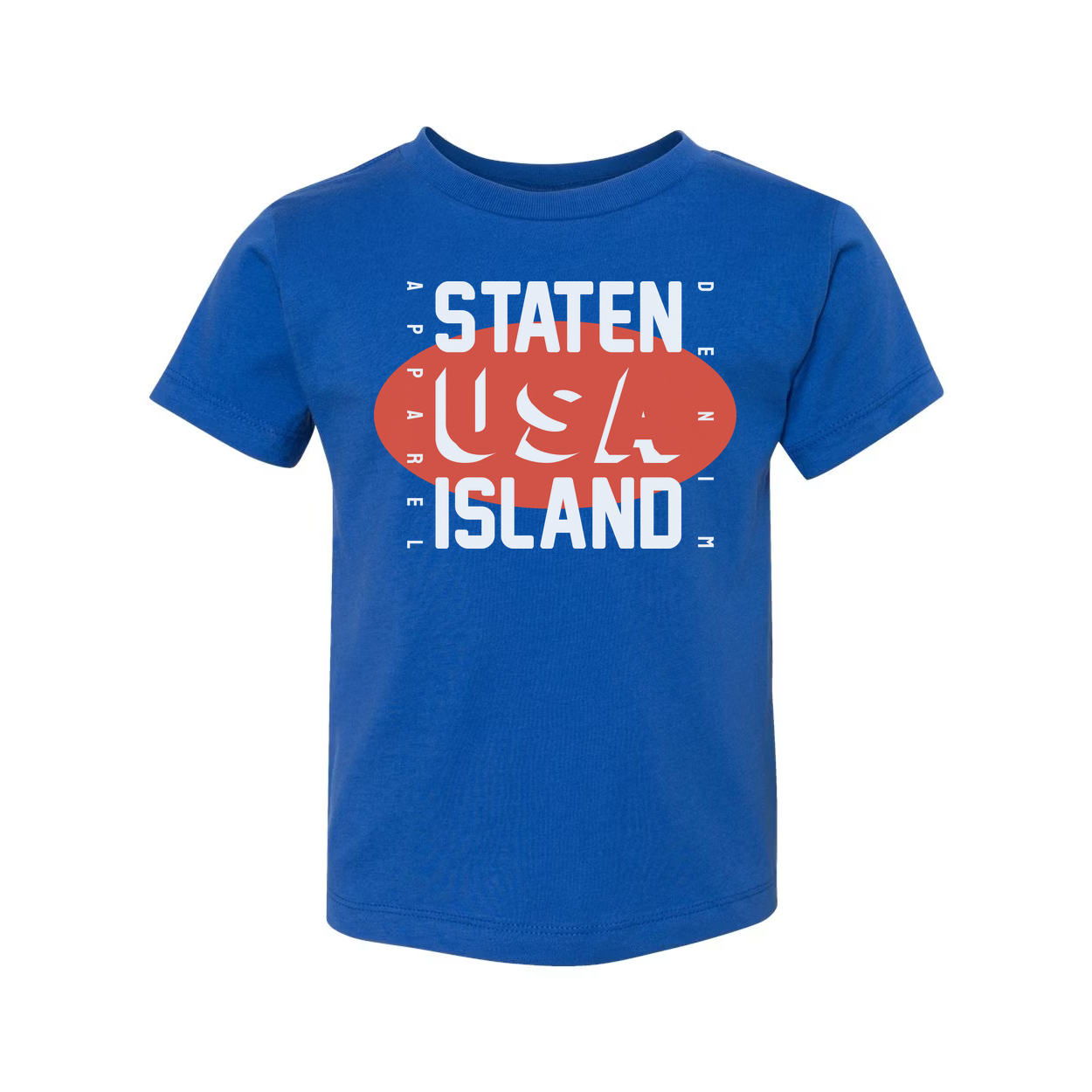 Staten Island USA Graphic Unisex T Shirt With Orange Oval Logo For City Pride Urban Streetwear Edition