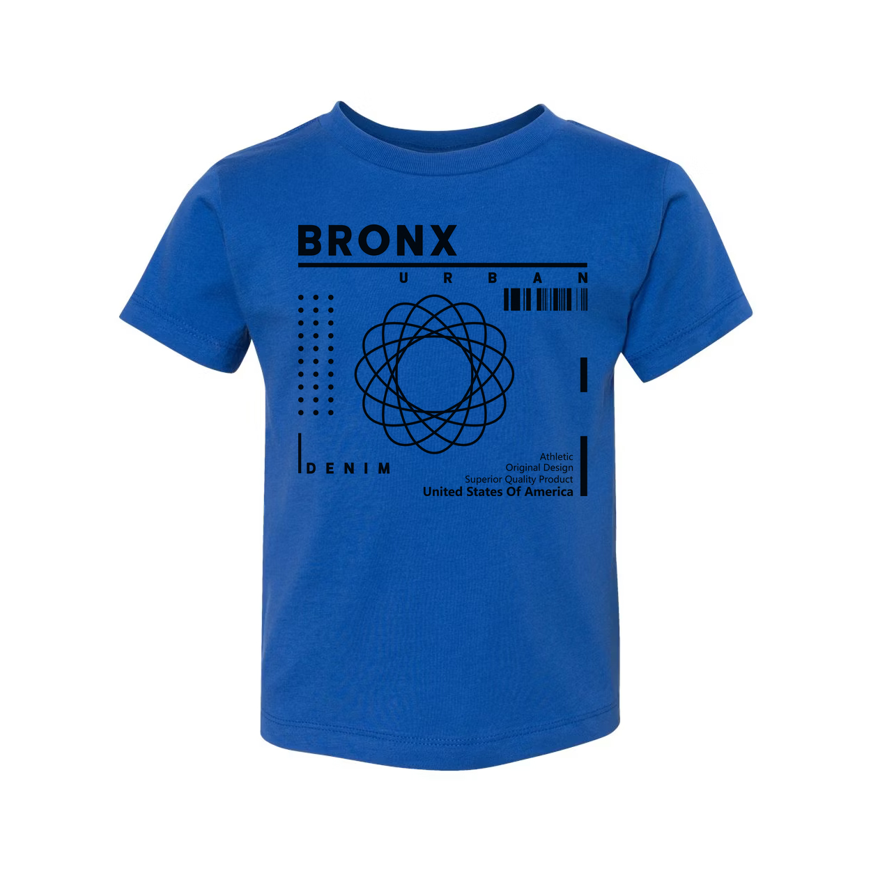 Bronx Urban Graphic T Shirt With Abstract Atomic Circle Design Unisex Tee Apparel