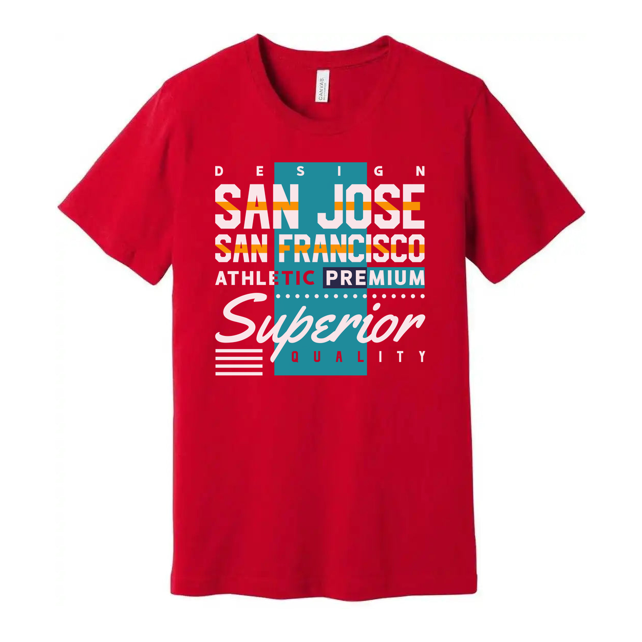 Unisex Graphic Tee Featuring San Jose And San Francisco City Design With Athletic Style