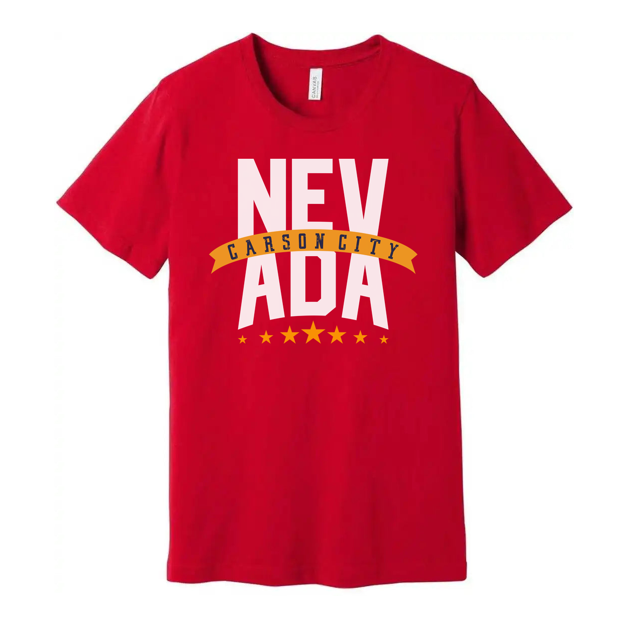 Nevada Carson City Banner Graphic T Shirt For Men And Women Unisex Tee With City Emblem