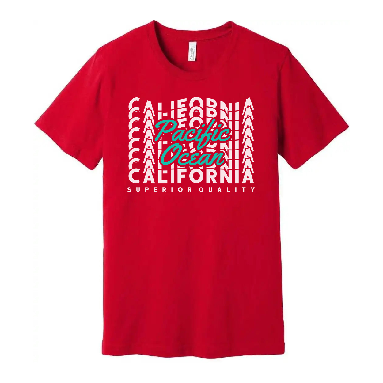 Pacific Ocean California Graphic Tee for Unisex Short Sleeve Everyday Style and Beachwear