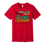 Pacific Ocean Graphic Tee With San Francisco Fashion Elements For Unisex Urban Wear