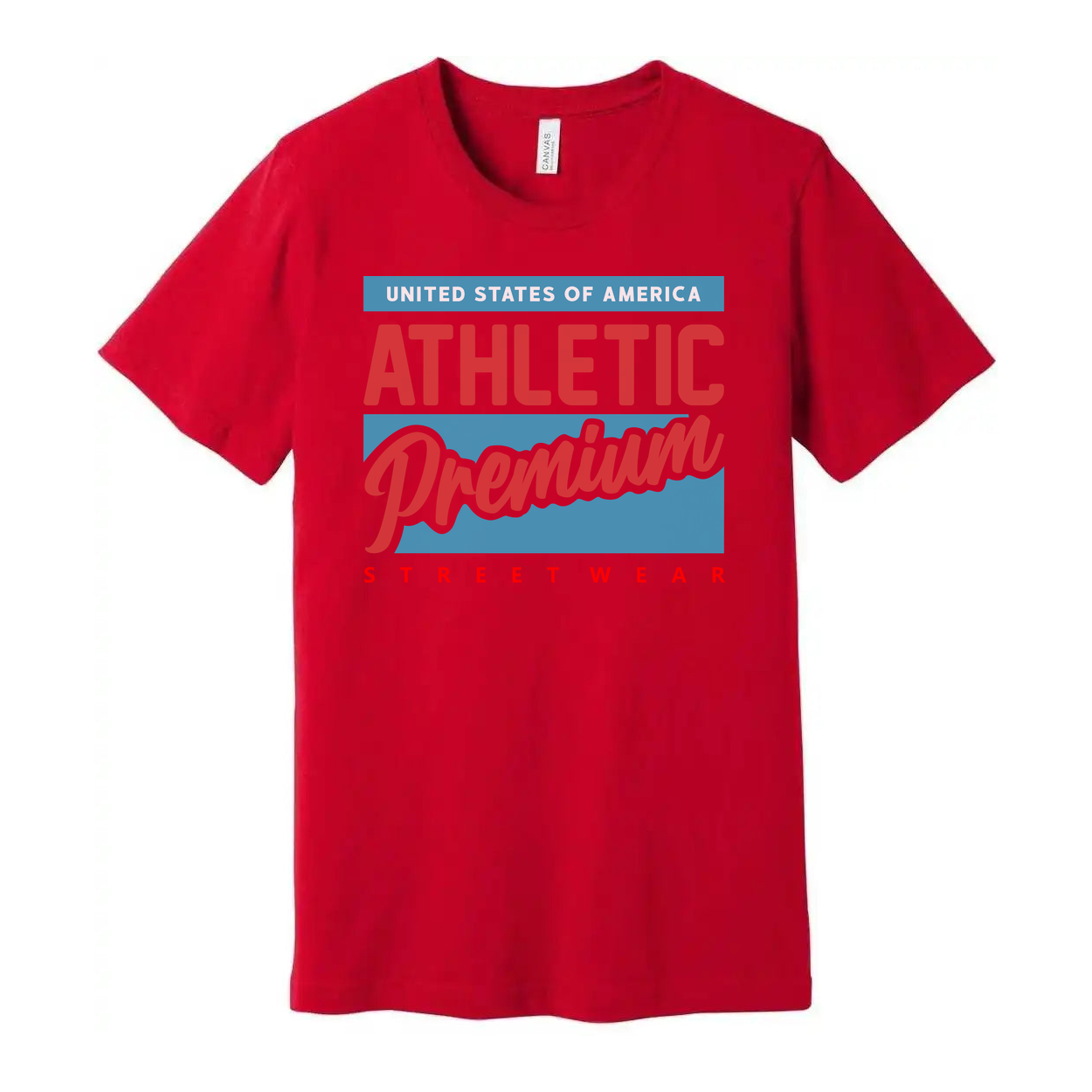 United States Of America Athletic Premium Streetwear Graphic T Shirt For Unisex Adults