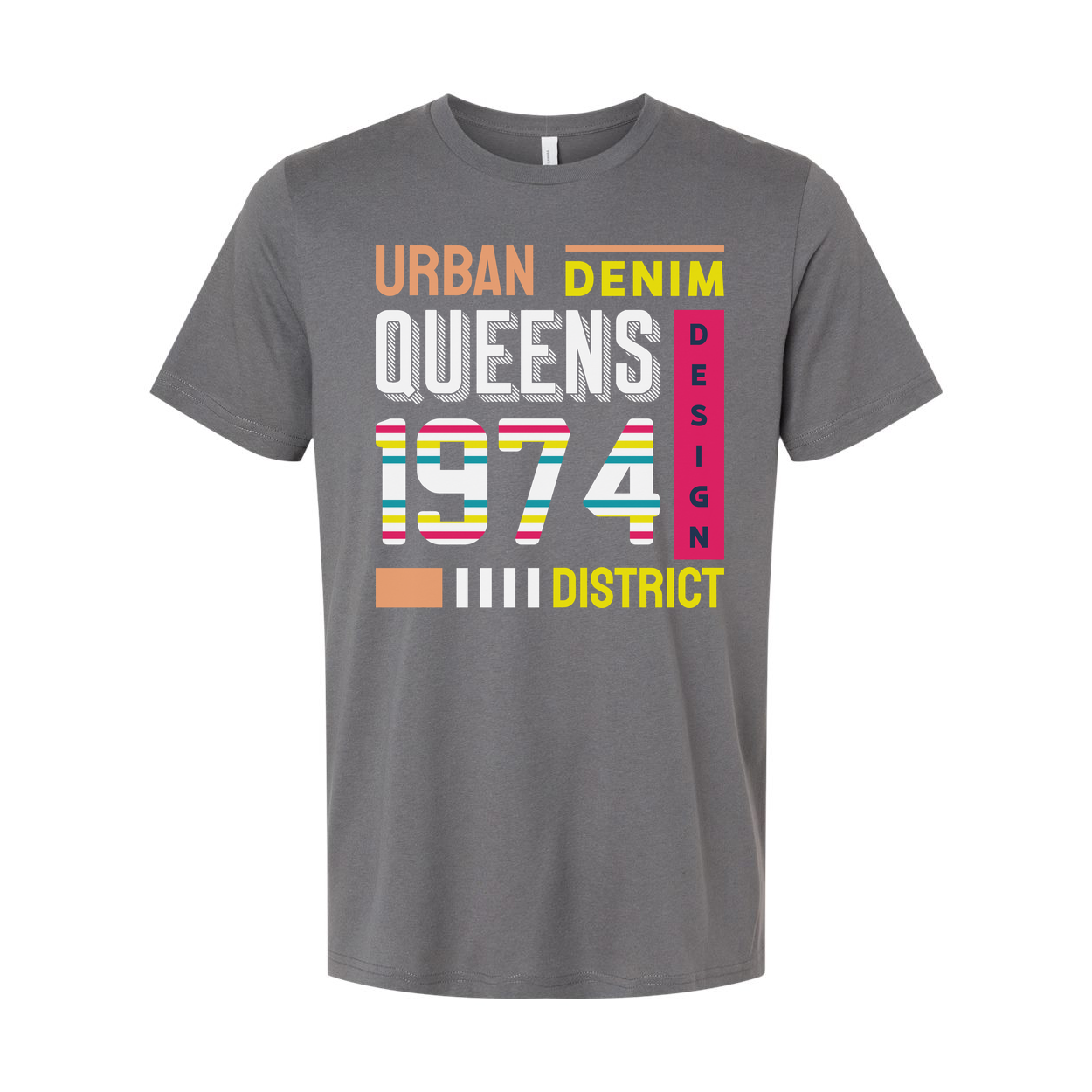 Urban Denim Queens 1974 District Design T Shirt