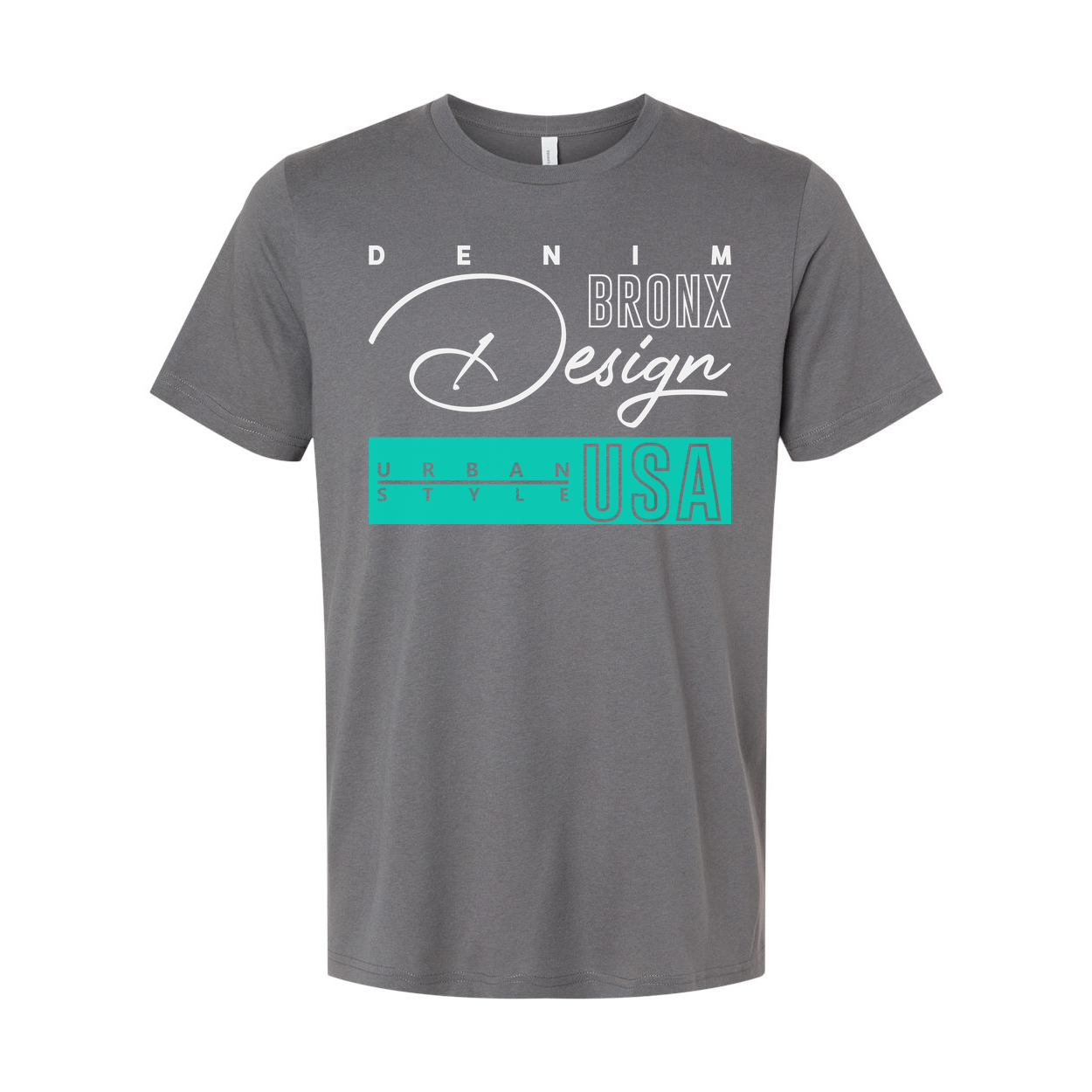 Urban Style USA Graphic T Shirt With Denim Bronx Design For Unisex Casual Wear And USA Theme