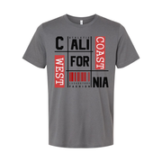 California Fashion Grid Graphic Unisex T Shirt With Barcode Print Artwork Casual Wear