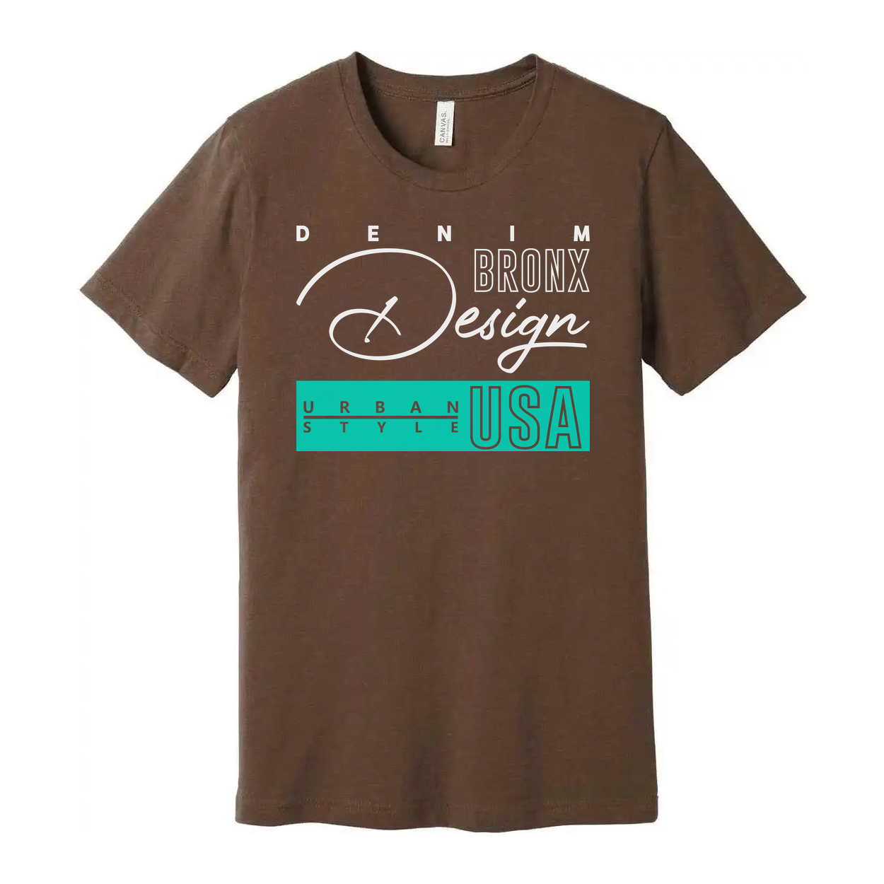 Urban Style USA Graphic T Shirt With Denim Bronx Design For Unisex Casual Wear And USA Theme