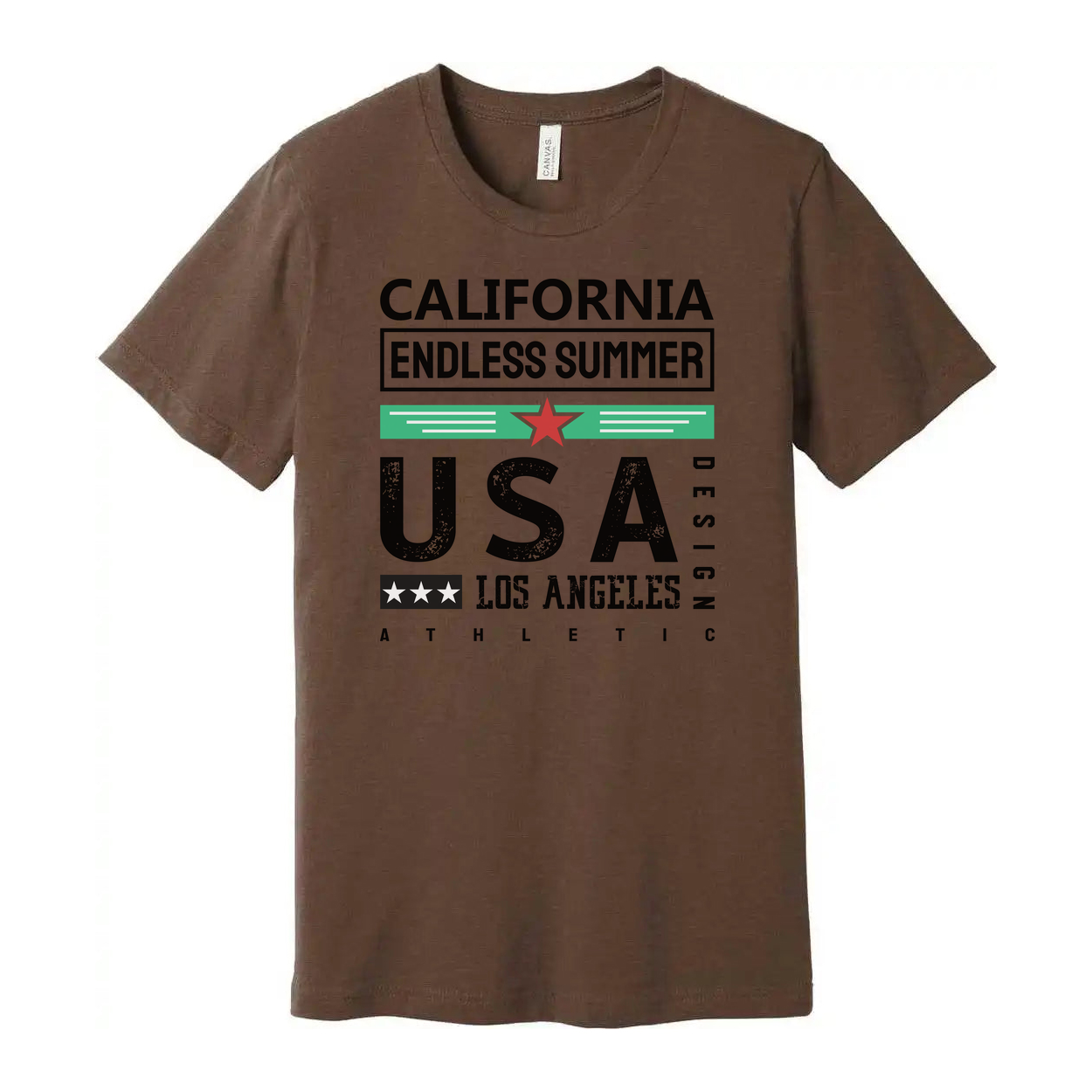 California Endless Summer USA Los Angeles Athletic Design Graphic Tee Unisex Casual Wear Apparel