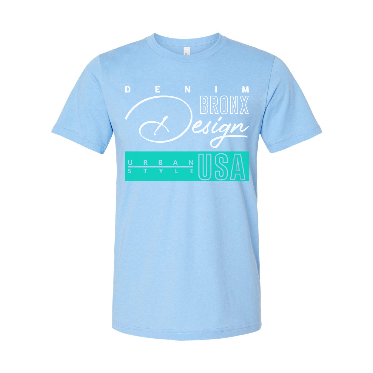 Urban Style USA Graphic T Shirt With Denim Bronx Design For Unisex Casual Wear And USA Theme