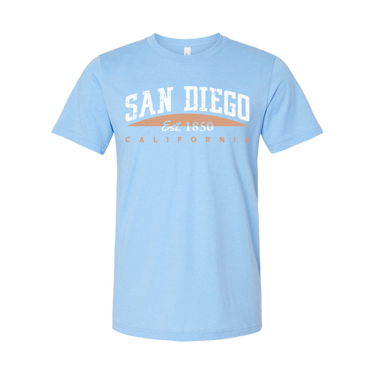 San Diego California Graphic T Shirt Est 1850 Arch Design Vintage City Theme Apparel