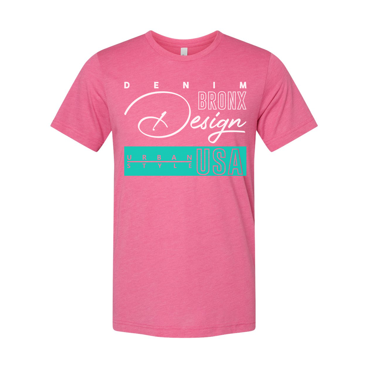 Urban Style USA Graphic T Shirt With Denim Bronx Design For Unisex Casual Wear And USA Theme