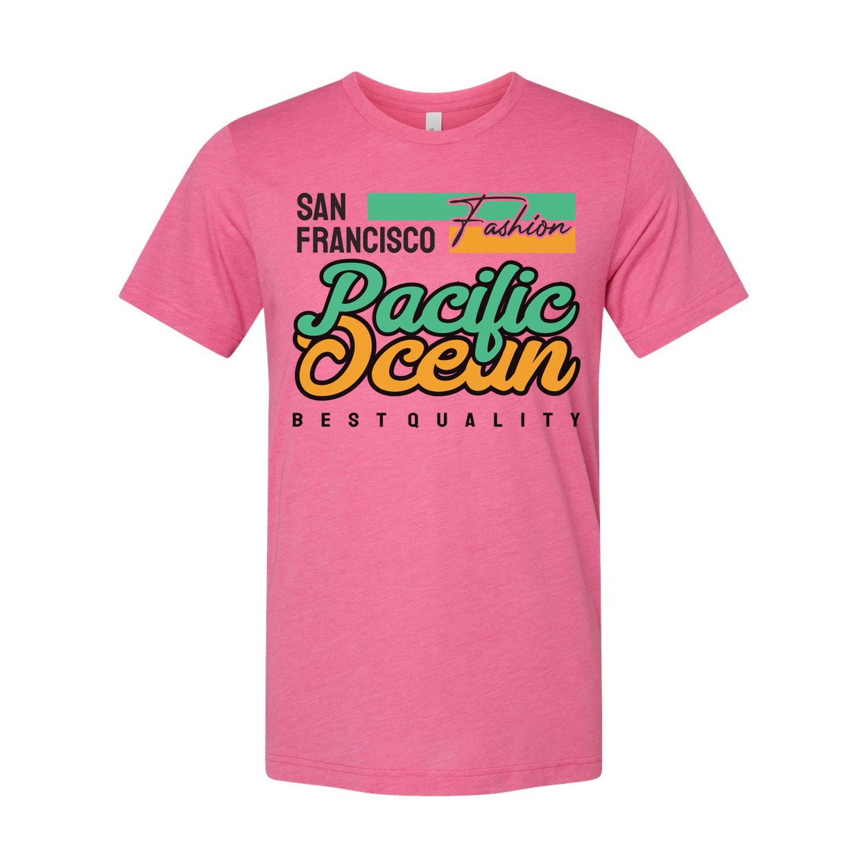 Pacific Ocean Graphic Tee With San Francisco Fashion Elements For Unisex Urban Wear