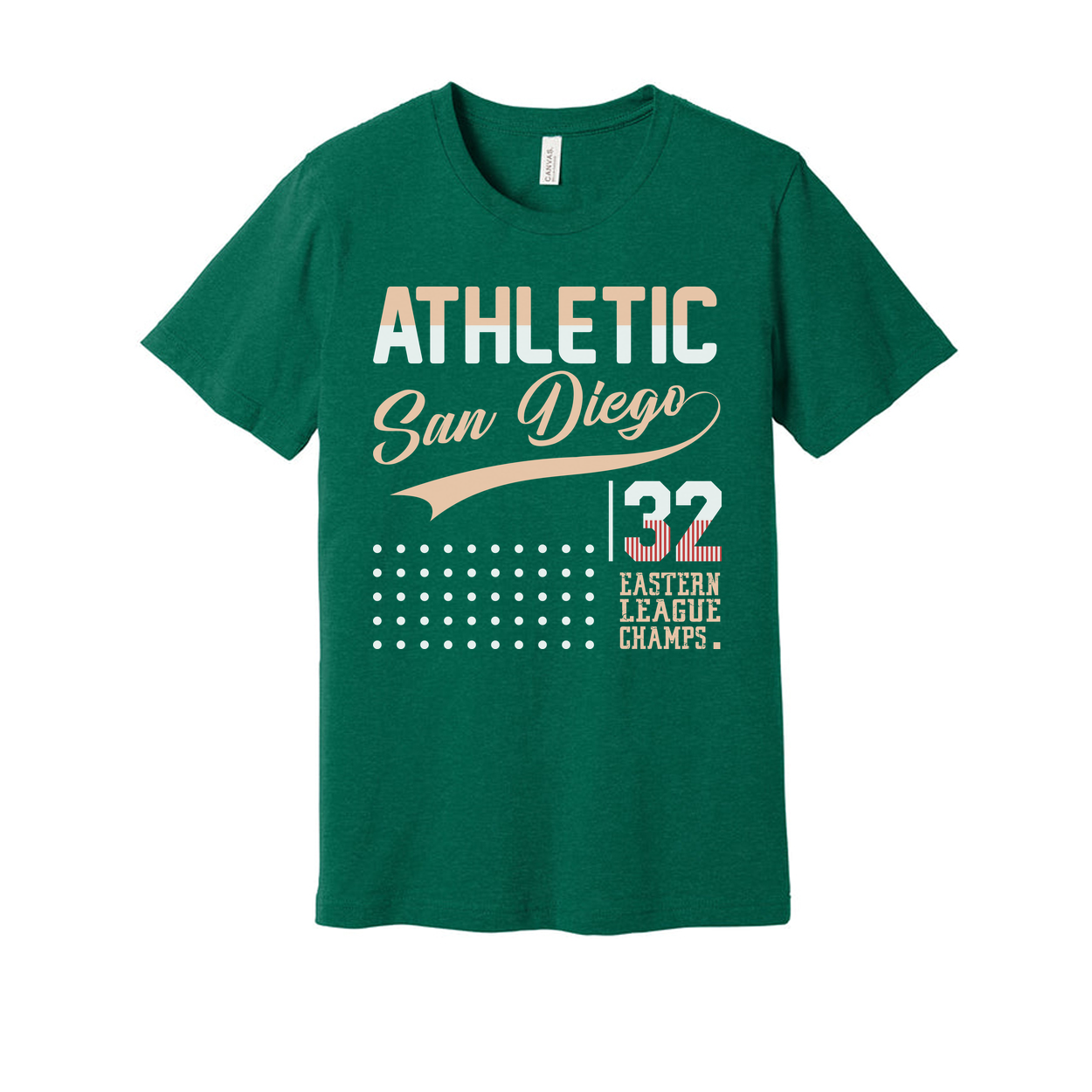 Athletic San Diego 32 Eastern League Champs Unisex Graphic Tee With Vintage Script Design