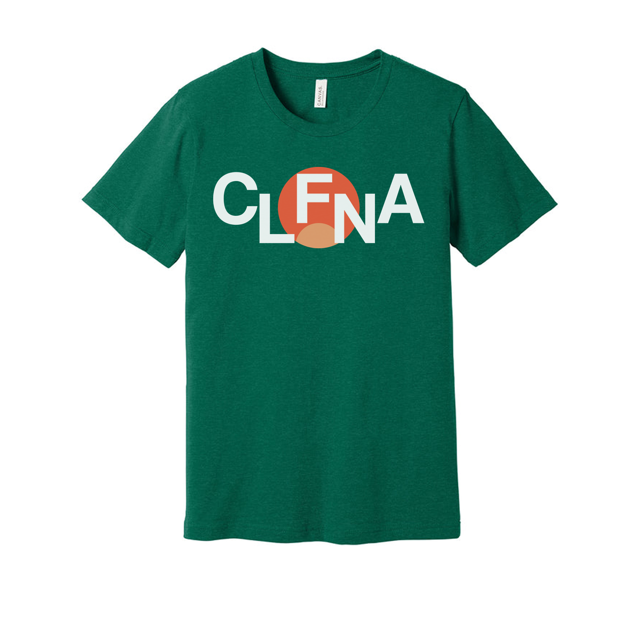 Unisex Graphic Logo T Shirt With CLFNA Circle Design in Orange Accent For Everyday Wear
