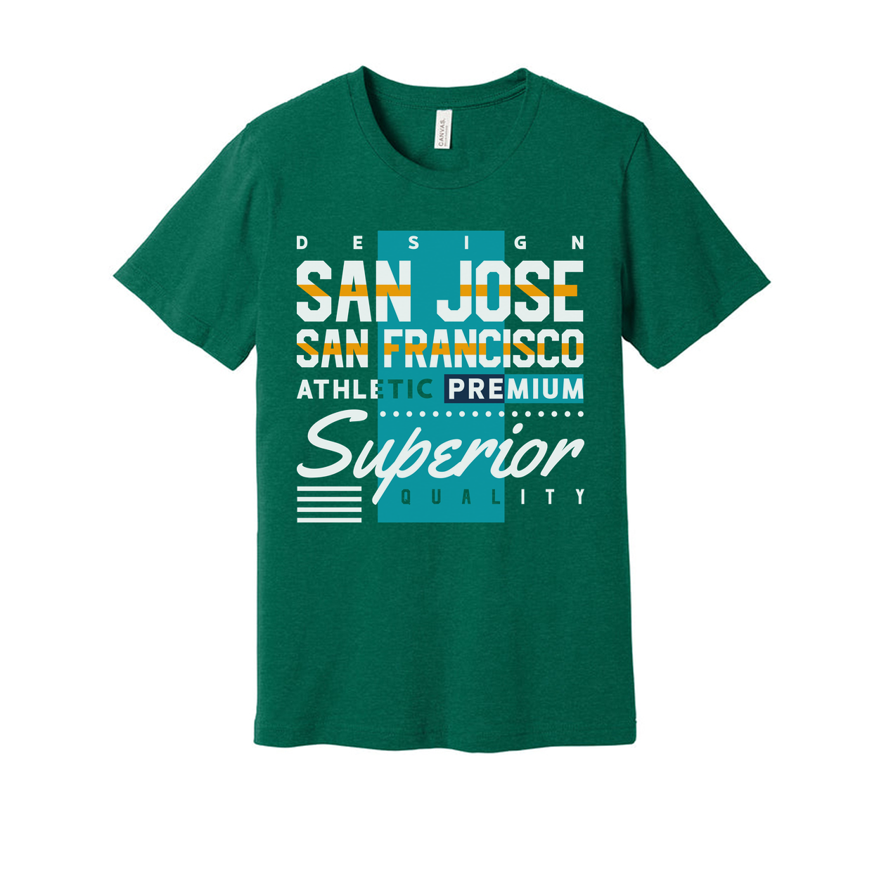 Unisex Graphic Tee Featuring San Jose And San Francisco City Design With Athletic Style