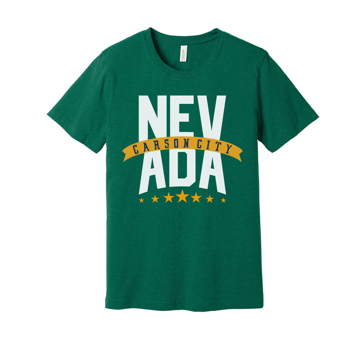 Nevada Carson City Banner Graphic T Shirt For Men And Women Unisex Tee With City Emblem