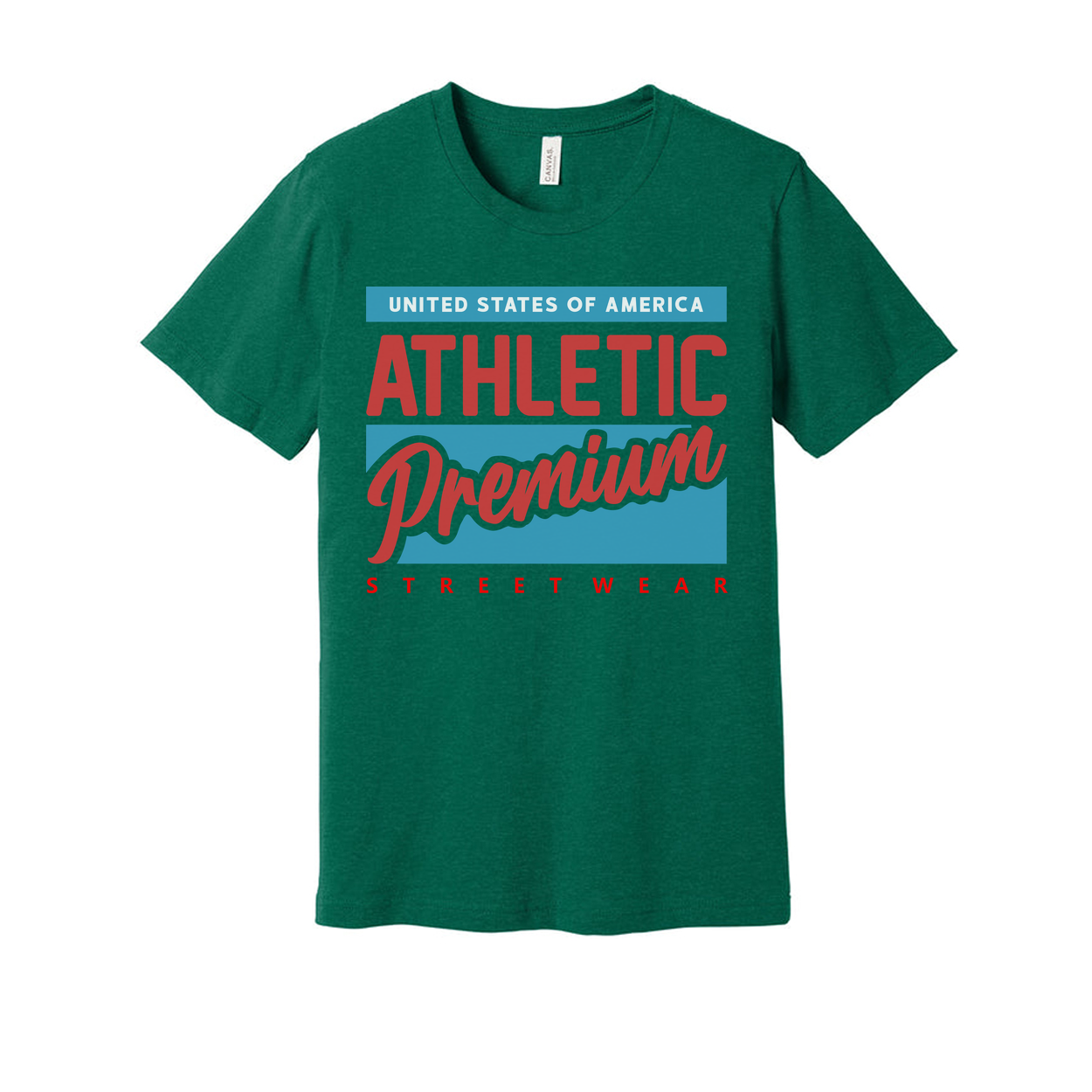 United States Of America Athletic Premium Streetwear Graphic T Shirt For Unisex Adults