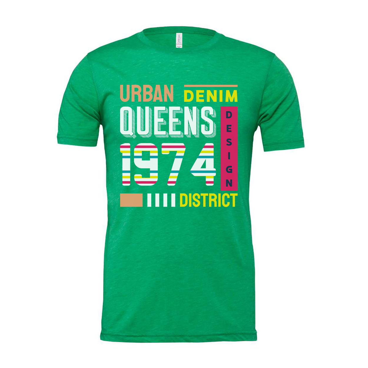 Urban Denim Queens 1974 District Design T Shirt
