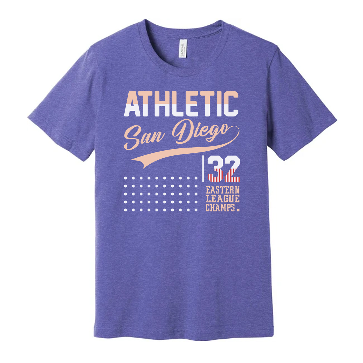 Athletic San Diego 32 Eastern League Champs Unisex Graphic Tee With Vintage Script Design