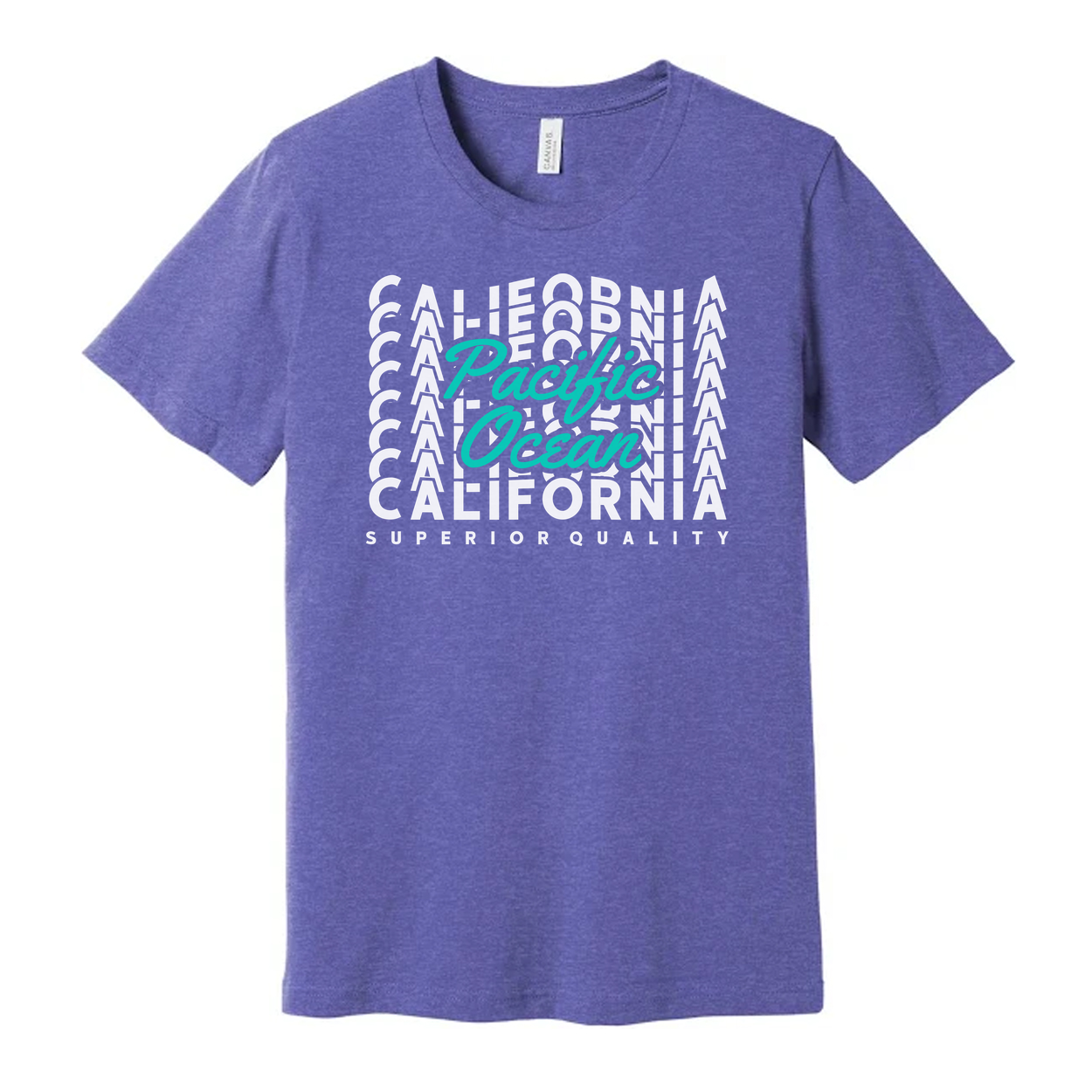 Pacific Ocean California Graphic Tee for Unisex Short Sleeve Everyday Style and Beachwear