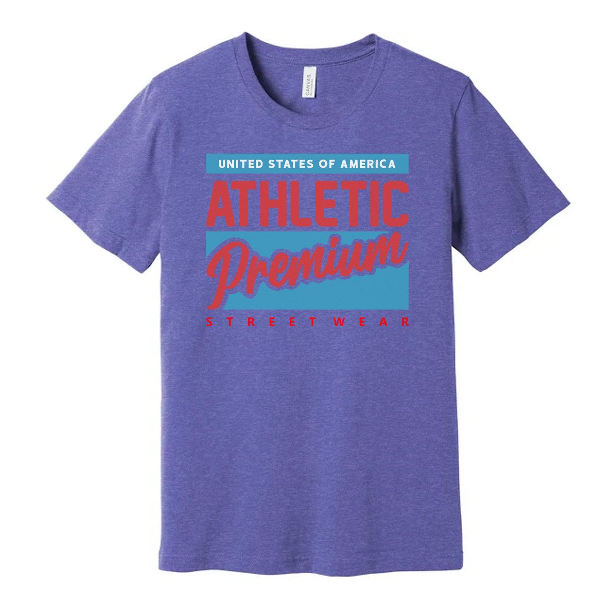United States Of America Athletic Premium Streetwear Graphic T Shirt For Unisex Adults