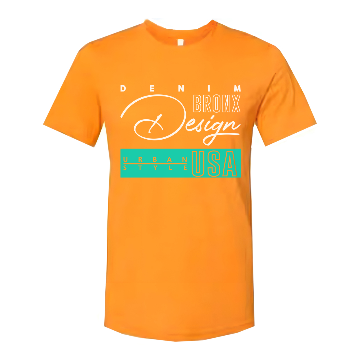 Urban Style USA Graphic T Shirt With Denim Bronx Design For Unisex Casual Wear And USA Theme