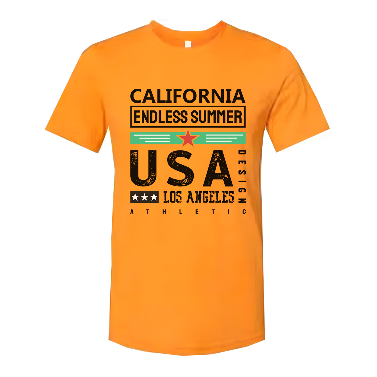 California Endless Summer USA Los Angeles Athletic Design Graphic Tee Unisex Casual Wear Apparel