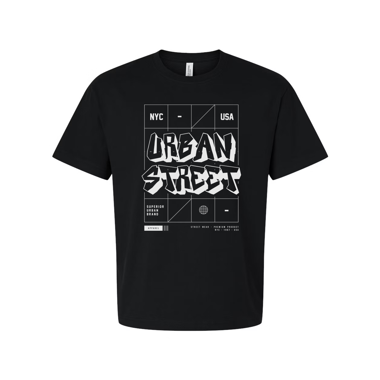 Urban Street Graffiti Graphic T Shirt With Bold Logo Design Unisex Short Sleeve Tee For Everyday City Style