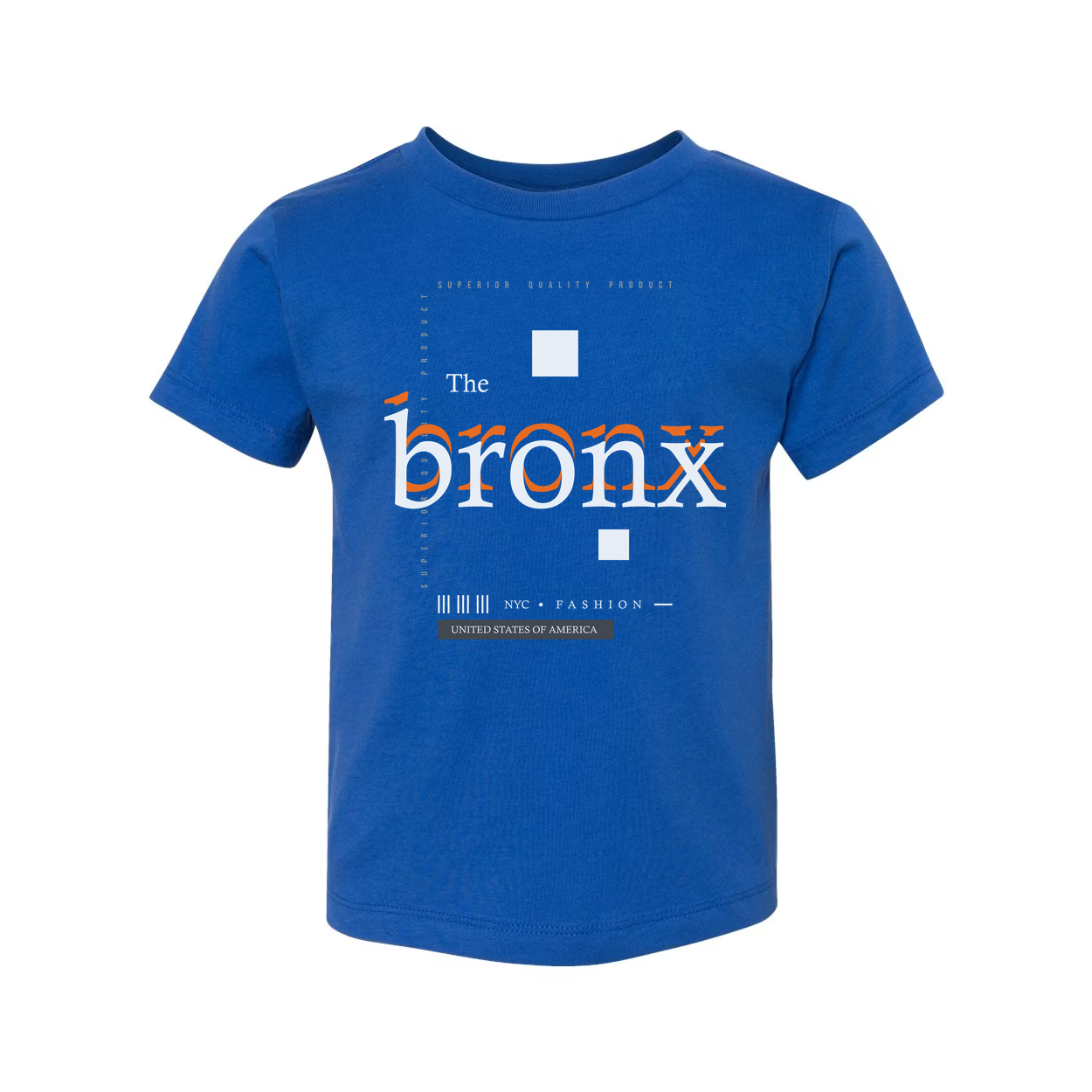 Unisex The Bronx Graphic T Shirt With Orange Outline Typography Urban Design For Streetwear