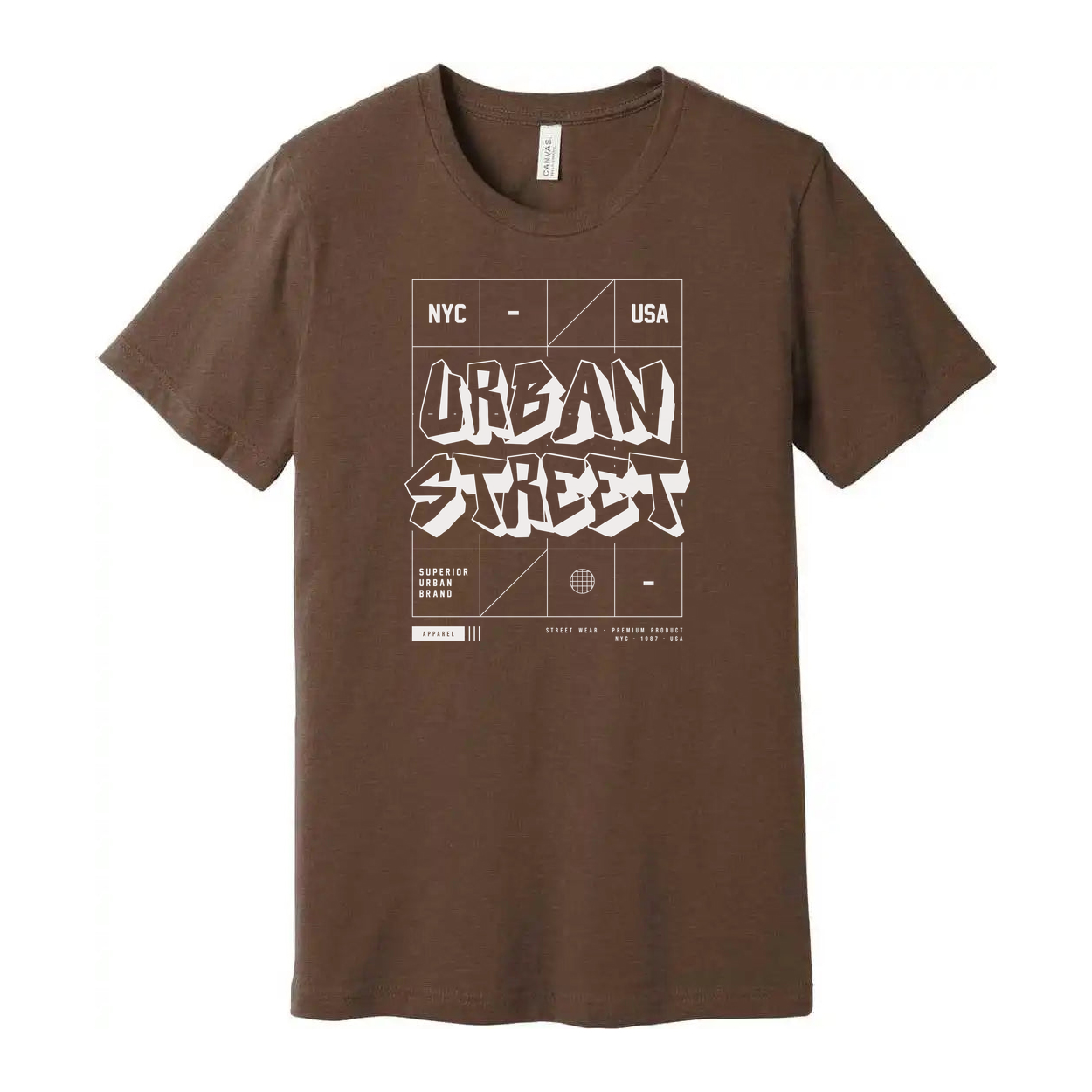 Urban Street Graffiti Graphic T Shirt With Bold Logo Design Unisex Short Sleeve Tee For Everyday City Style