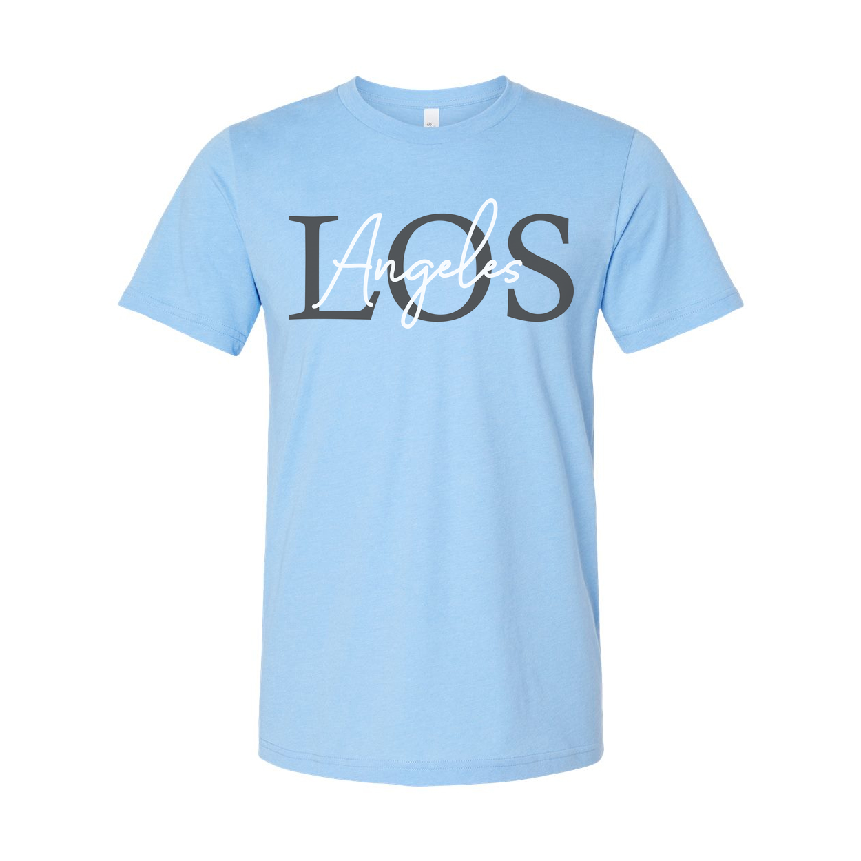 Los Angeles Graphic Unisex T Shirt Short Sleeve Casual Tee With City Name Overlay