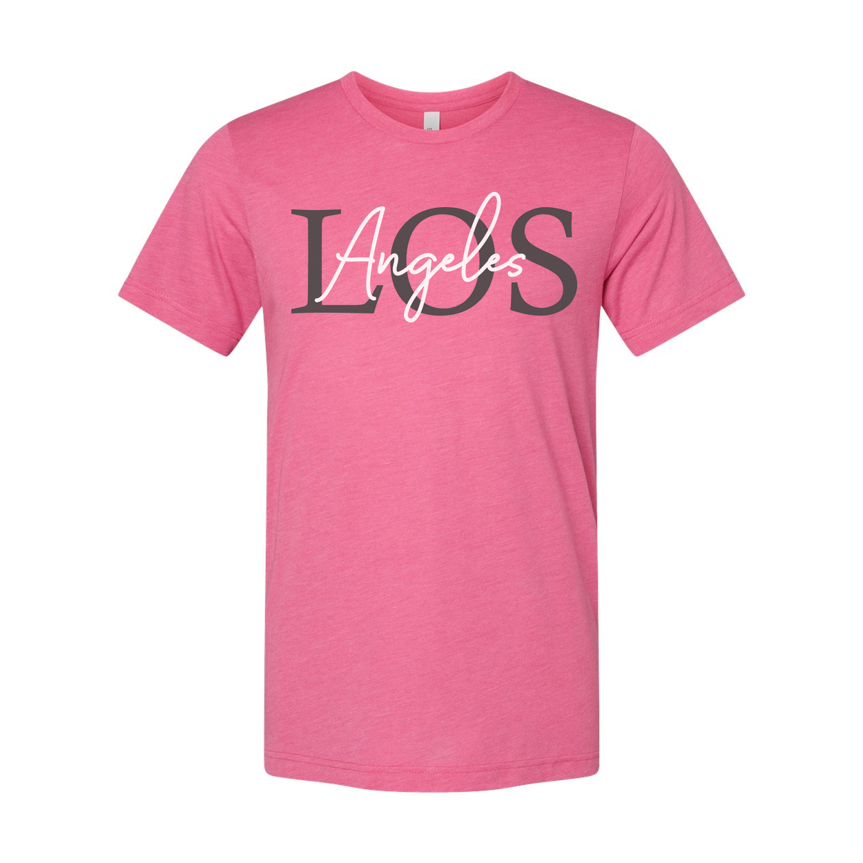 Los Angeles Graphic Unisex T Shirt Short Sleeve Casual Tee With City Name Overlay