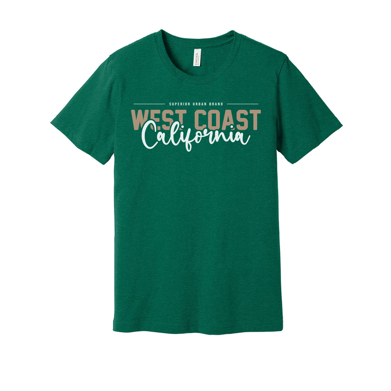 West Coast California Graphic Unisex T Shirt With Soft Fabric And Urban Brand Logo