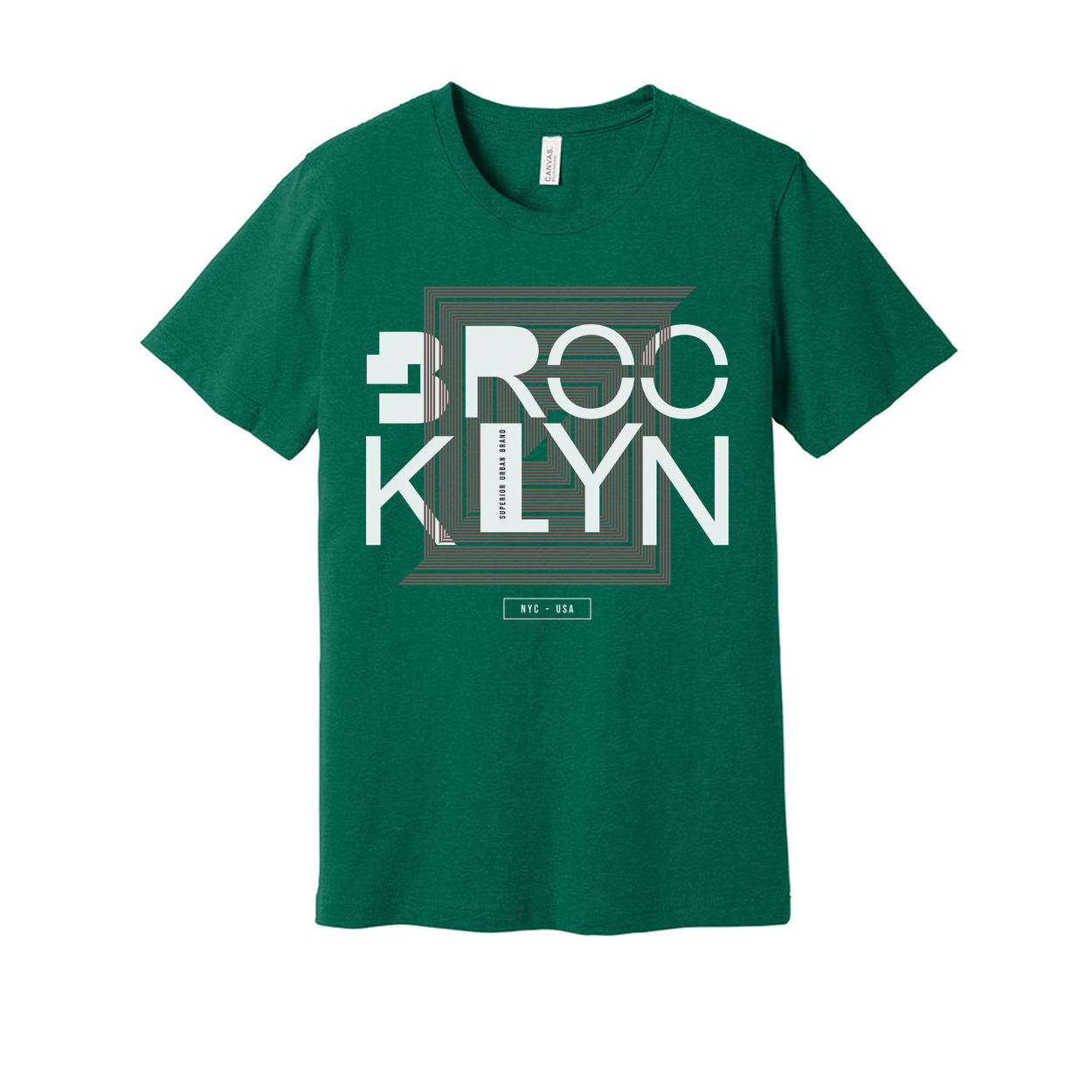 Brooklyn Geometric Square Graphic T Shirt