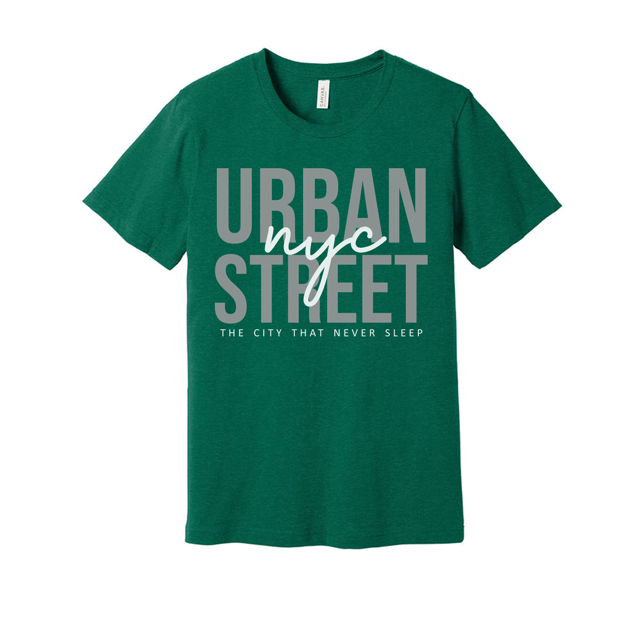 Urban Street Graphic Unisex T Shirt With City That Never Sleep Typography Design For Everyday Wear