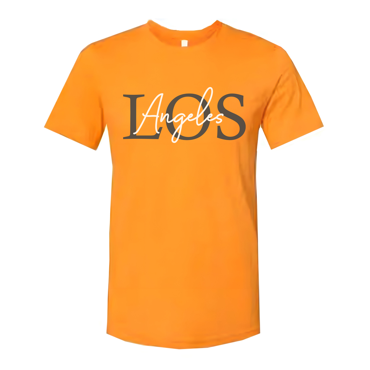 Los Angeles Graphic Unisex T Shirt Short Sleeve Casual Tee With City Name Overlay